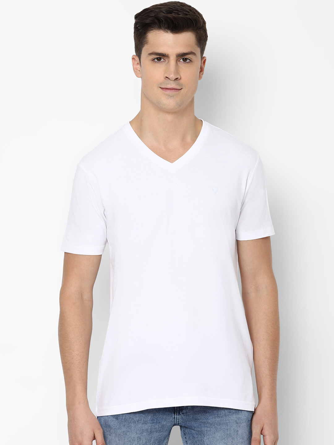 

Allen Solly Men White V-Neck T-shirt
