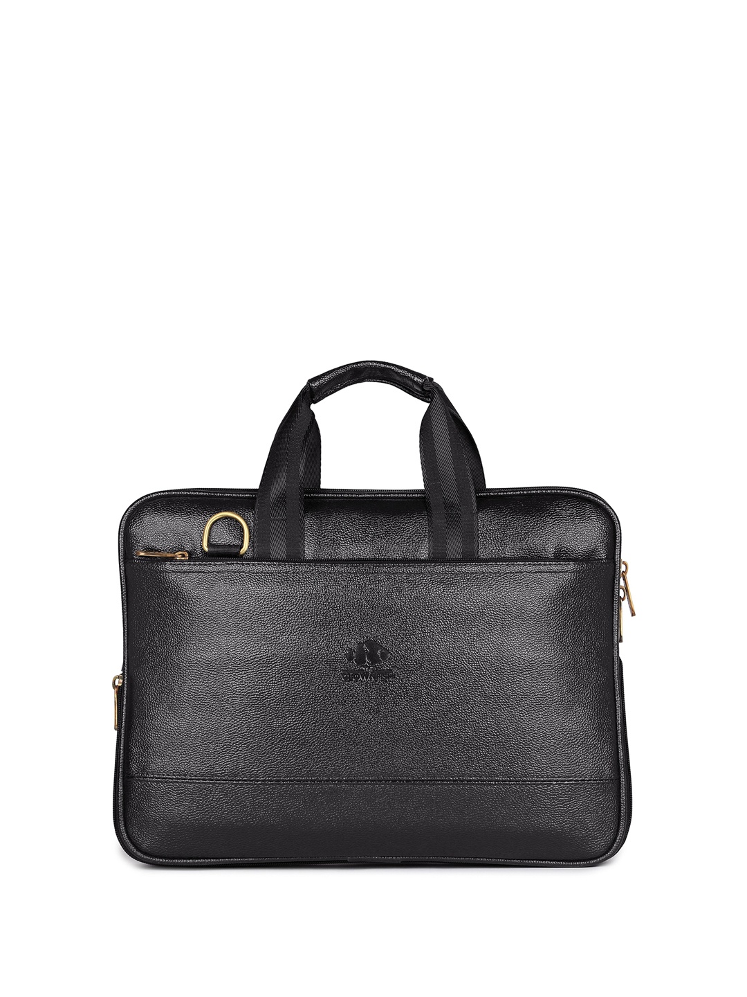 

THE CLOWNFISH Messiah Unisex Black Textured Laptop Bag
