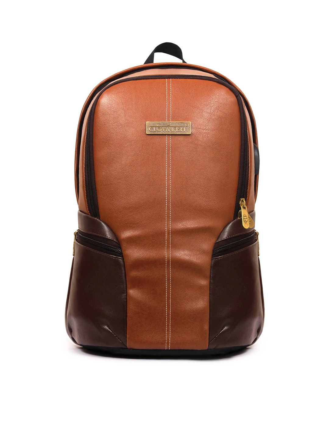 

THE CLOWNFISH Mark XXIX Extremis Unisex Brown & Coffee Brown 14 Inch Laptop Bag
