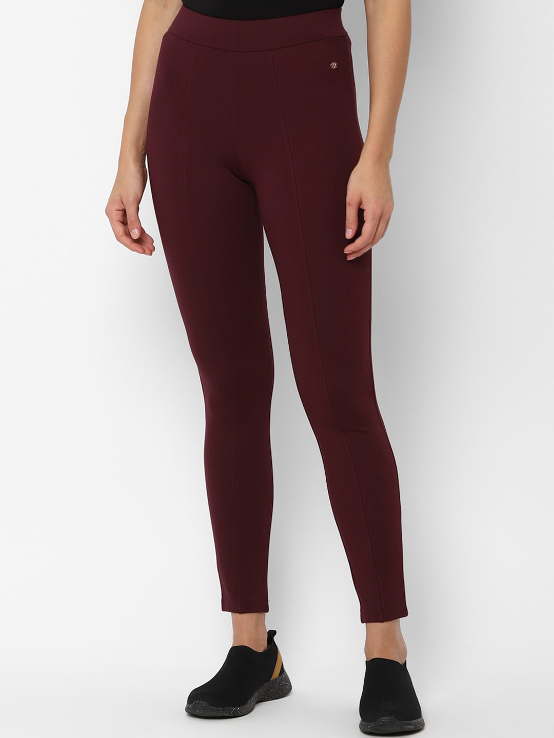 

Allen Solly Woman Women Maroon Regular Fit Trousers