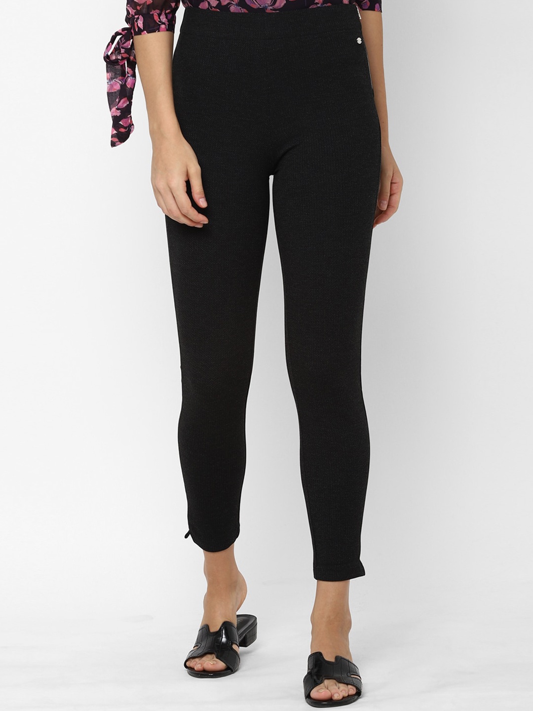 

Allen Solly Woman Women Black Regular Fit Trousers