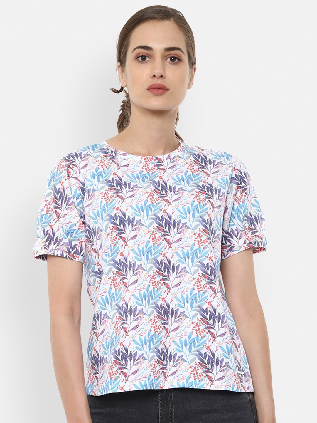 

Van Heusen Woman Blue Floral Regular Top