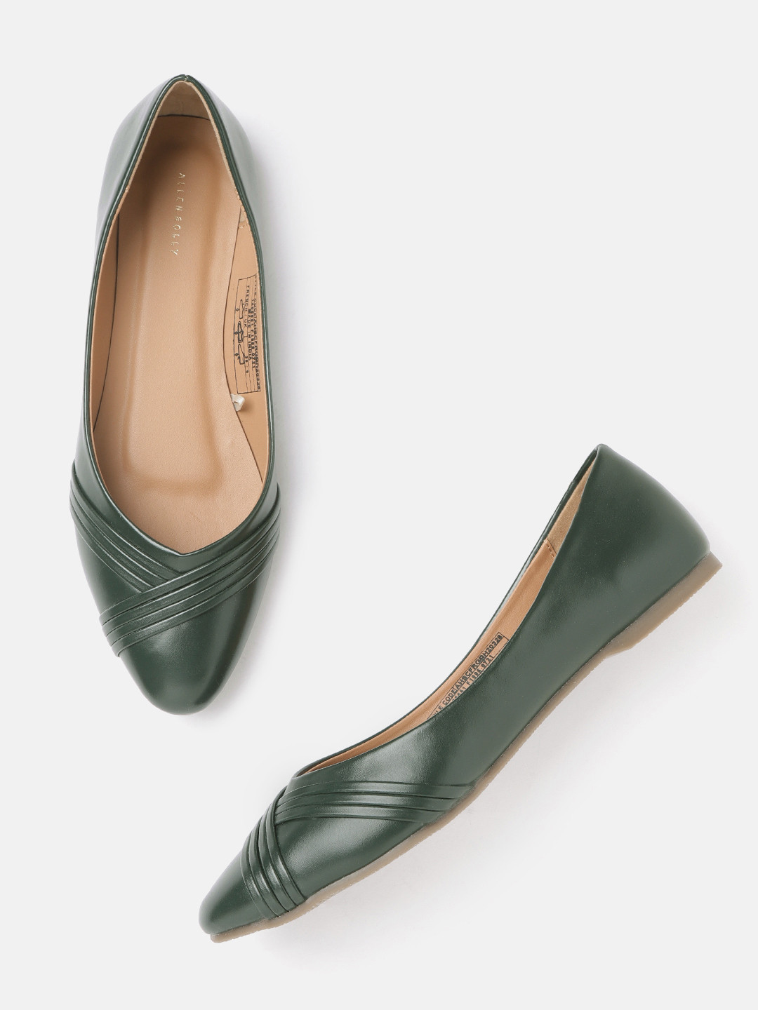 

Allen Solly Women Olive Green Solid Ballerinas