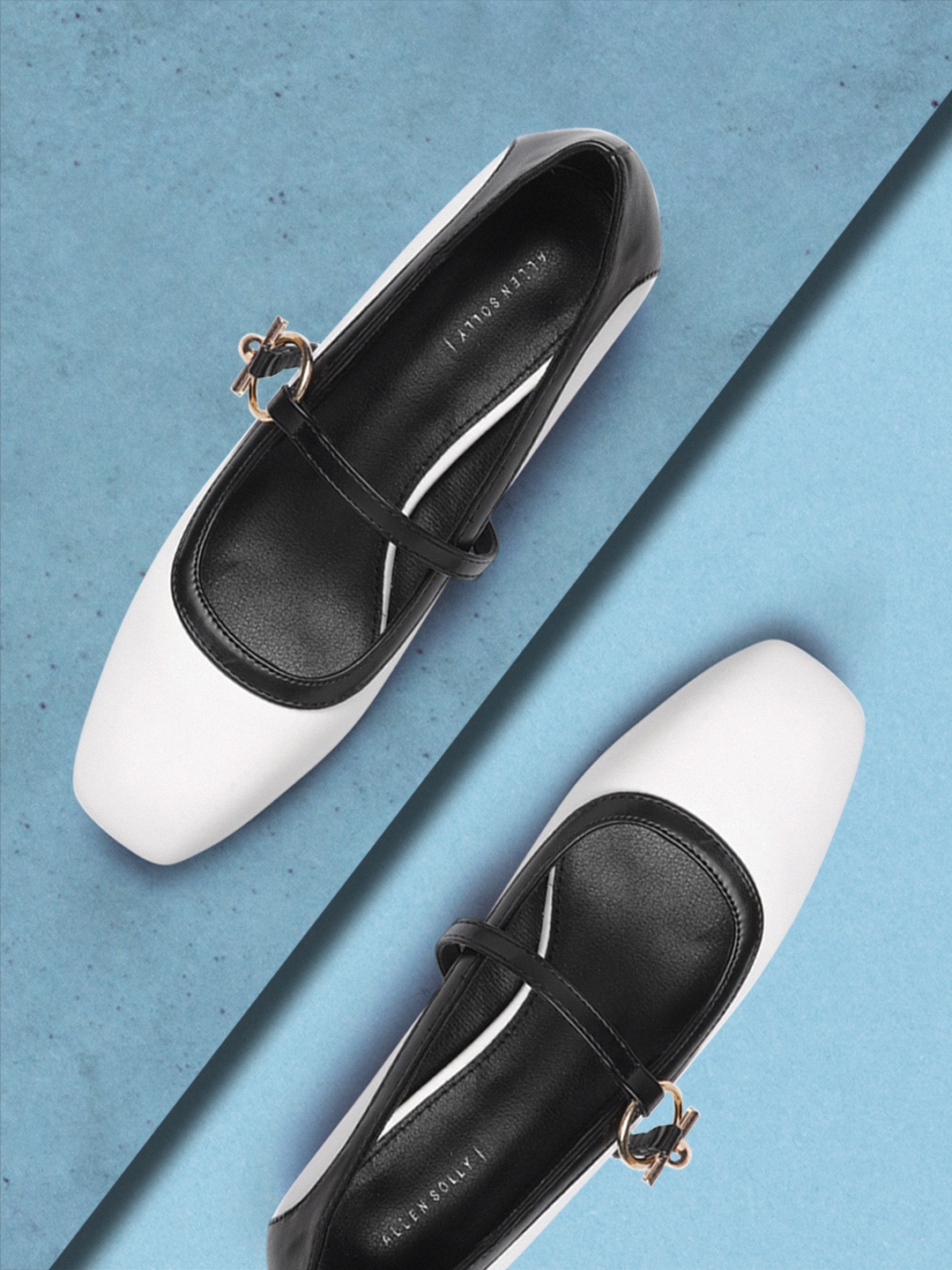 

Allen Solly Women White & Black Colourblocked Pumps