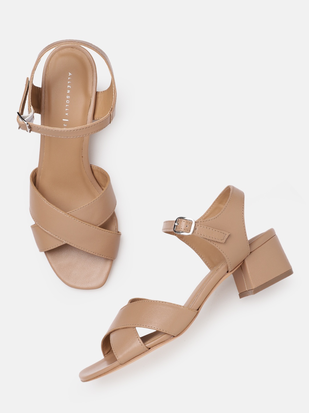 

Allen Solly Women Beige Solid Block Heels