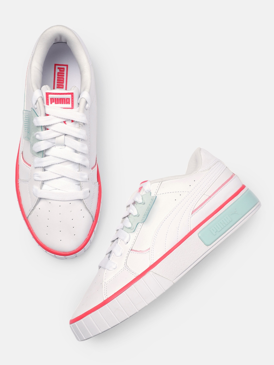 

Puma Women White Leather Cali Star Lights Sneakers