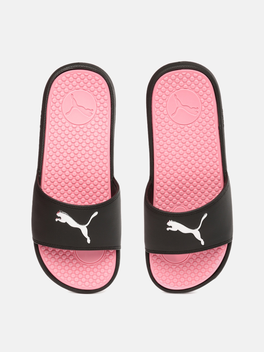 

Puma Women Black & Pink Cool Cat Sliders