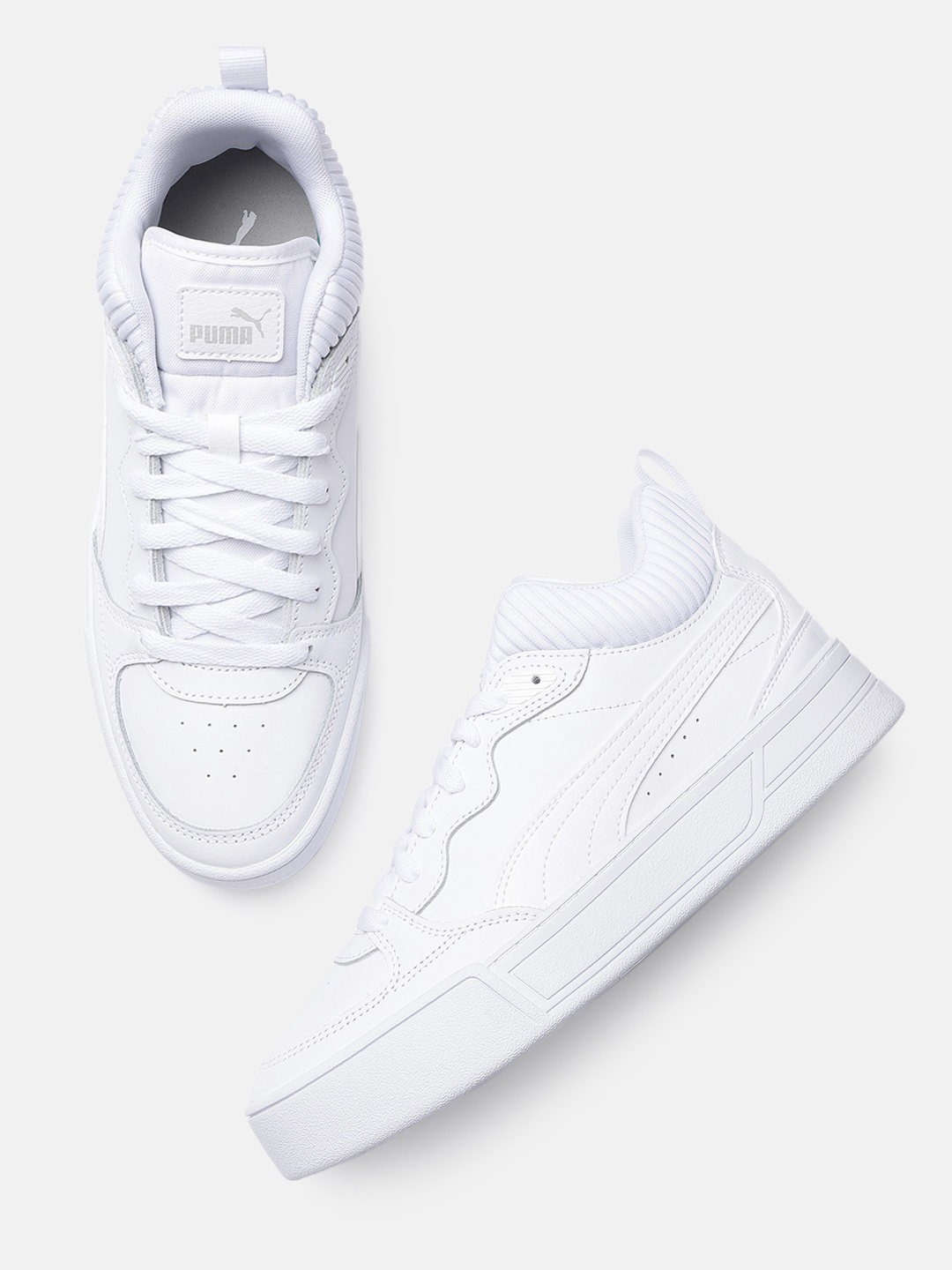 

Puma Women White Solid Skye Demi Trainers