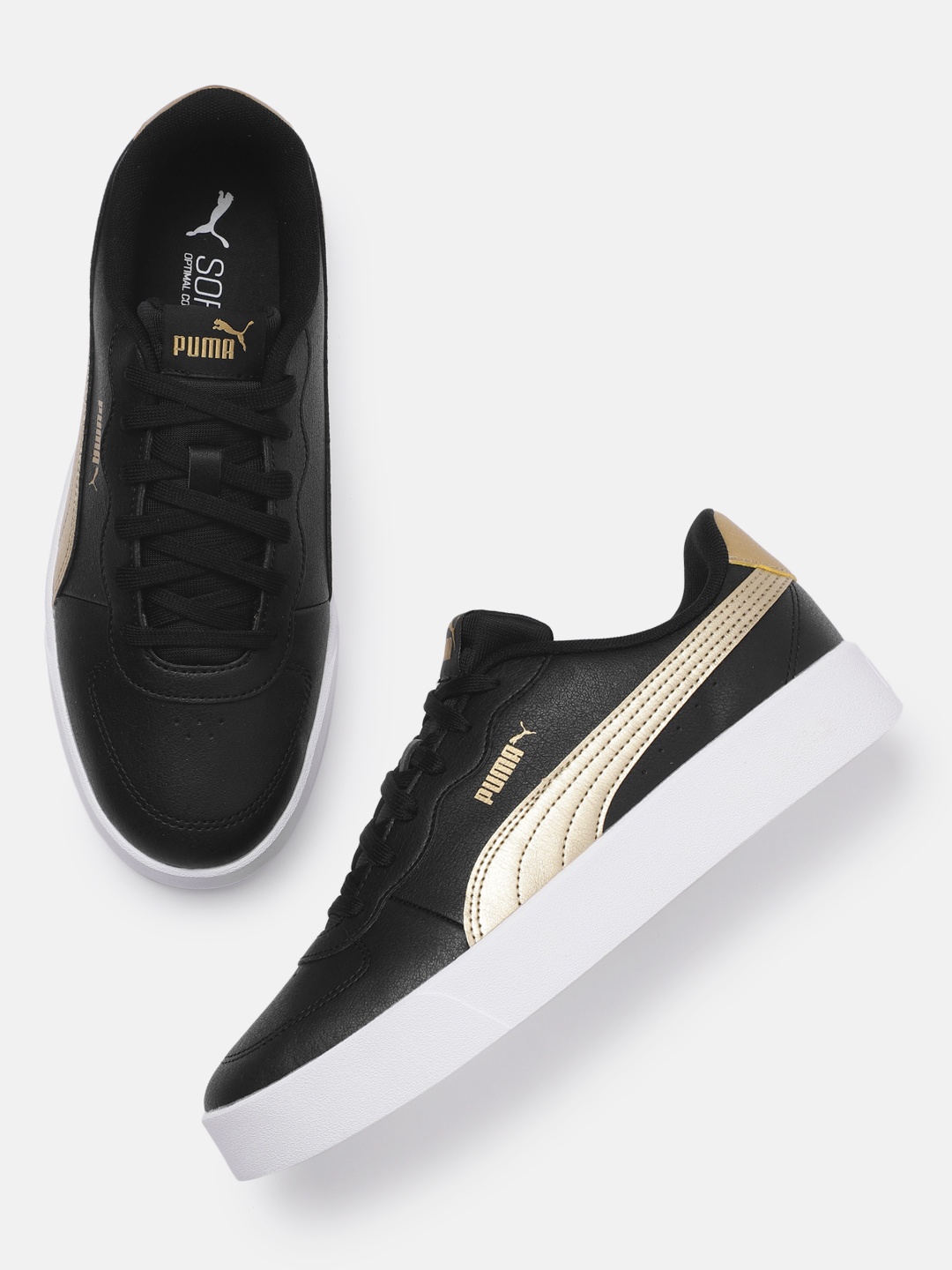 

Puma Women Black Skye Clean Metallic Trainers