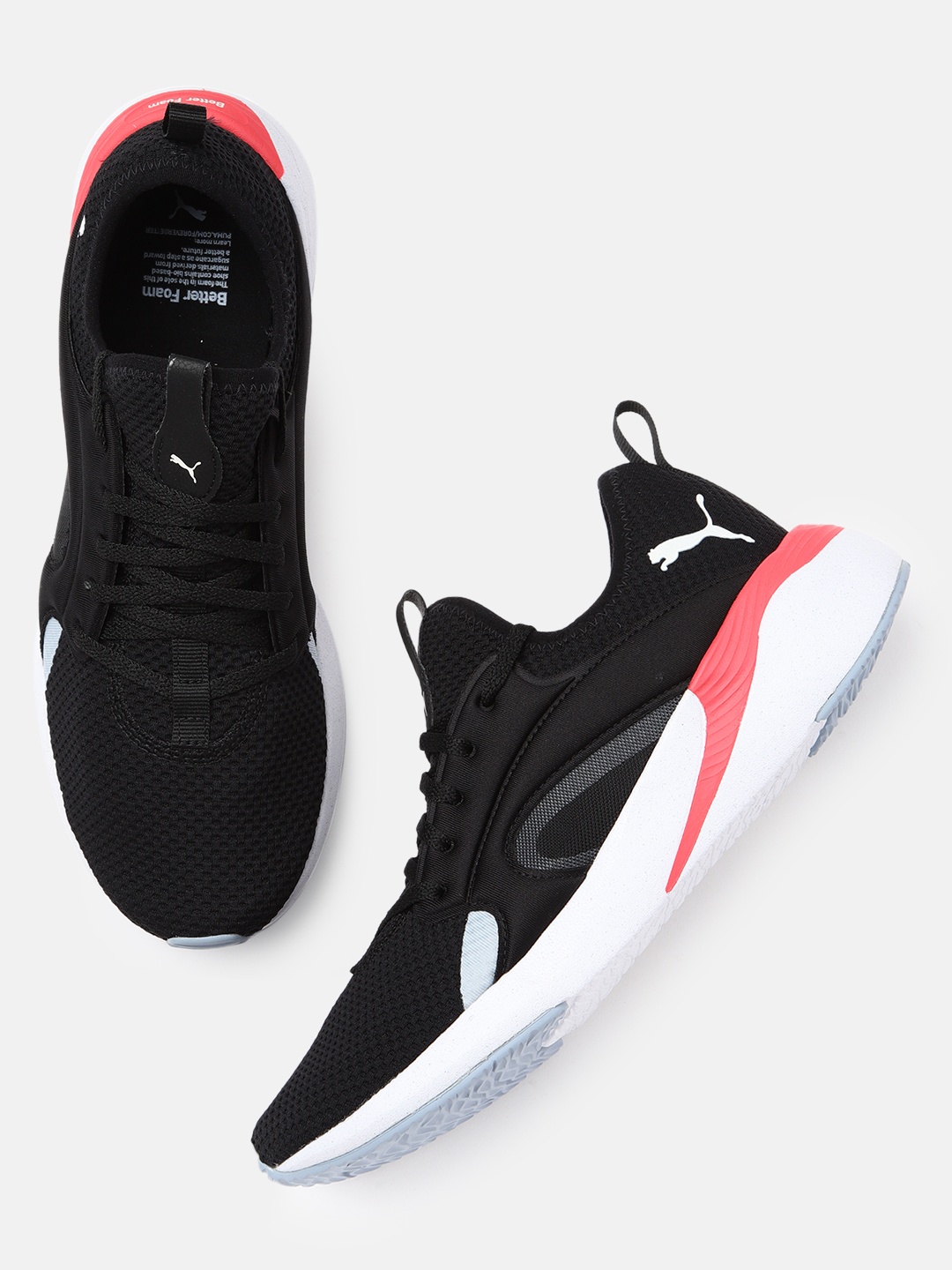 

Puma Women Black & Pink BETTER FOAM Adore Sustainable Running Shoes