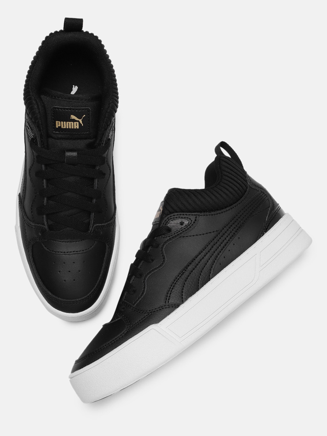 

Puma Women Black Solid Skye Demi Trainer Sneakers