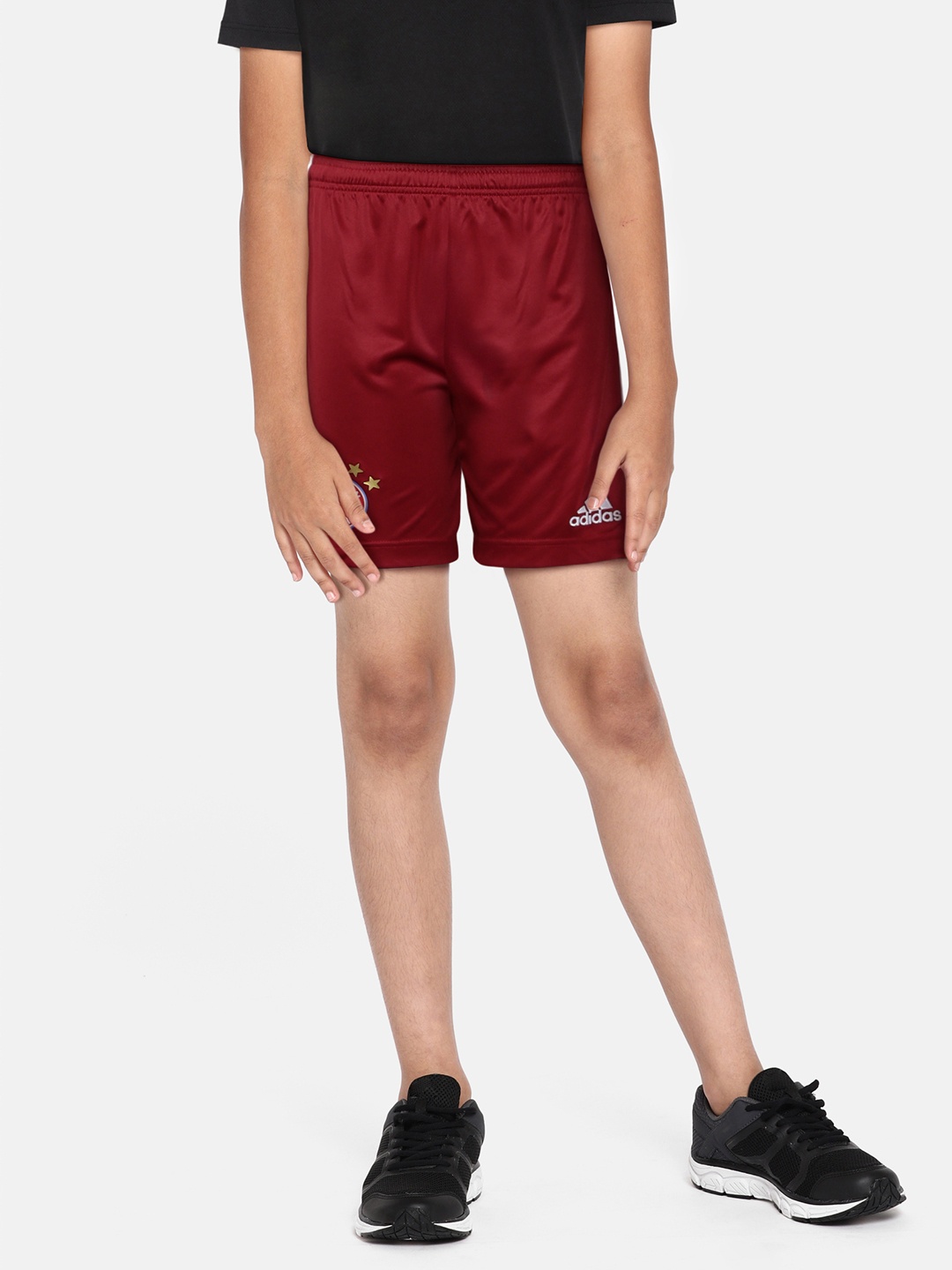 

ADIDAS Boys Maroon & White FC Bayern 21/22 Home Football Aeroready Sustainable Shorts