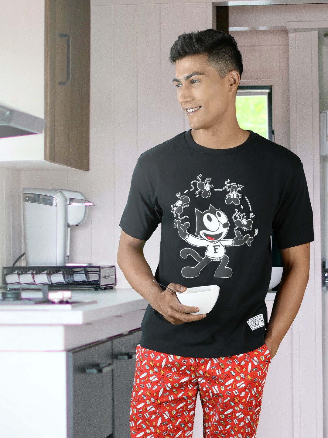 

Levis x Felix Men Black Graphic Printed T-shirt