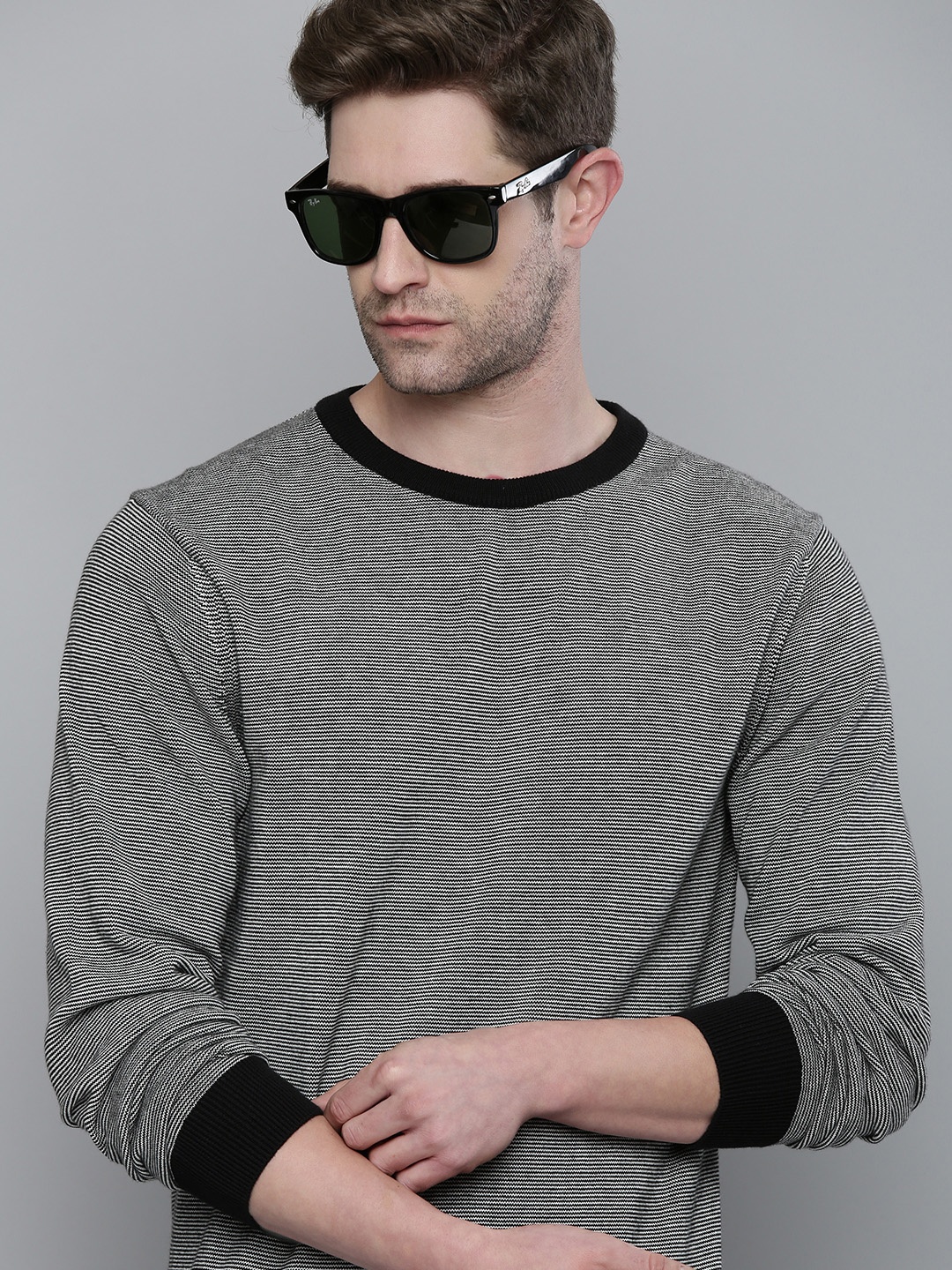 

Levis Men Black & White Pullover