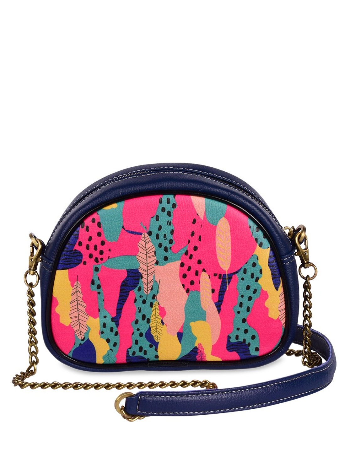 

Doodle Multicoloured Printed PU Structured Sling Bag, Multi