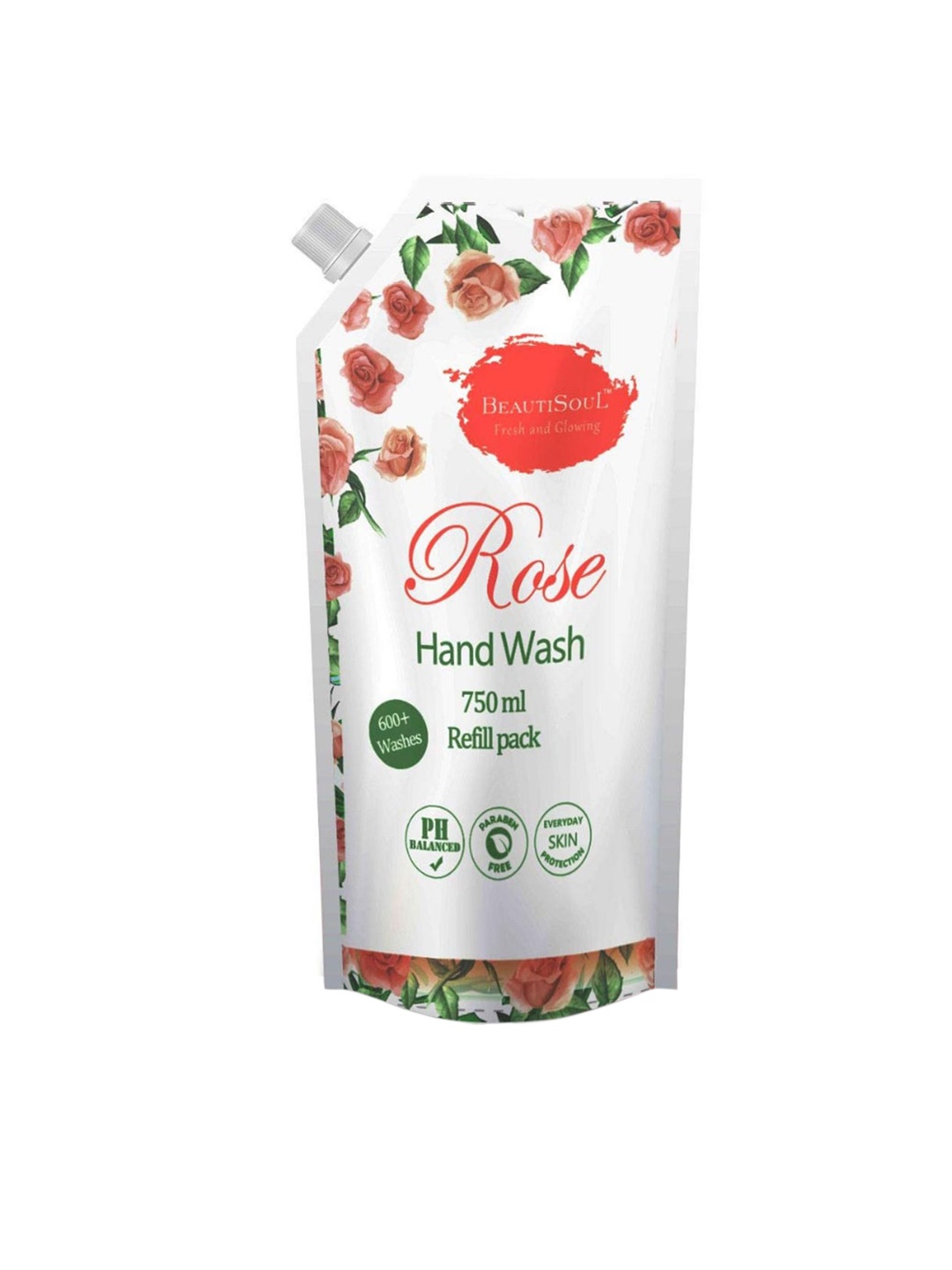 

Beautisoul Rose Handwash Refill Pack with Pure Rose & Glycerin - 750 ml, Pink