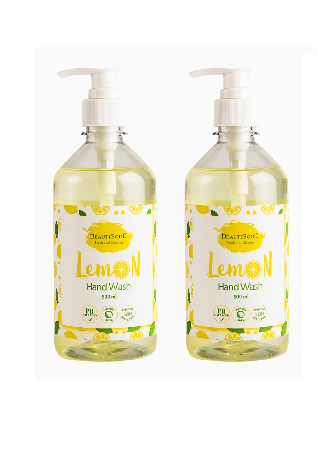 

Beautisoul Set of 2 Lemon Handwash with Pure Lemon & Glycerin, Yellow