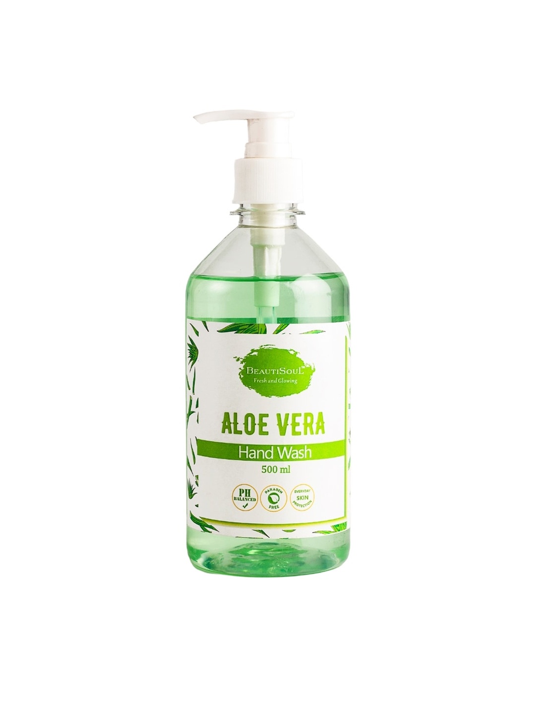 

Beautisoul Aloe Vera Handwash with Pure Aloe Vera & Glycerin - 500 ml, Green