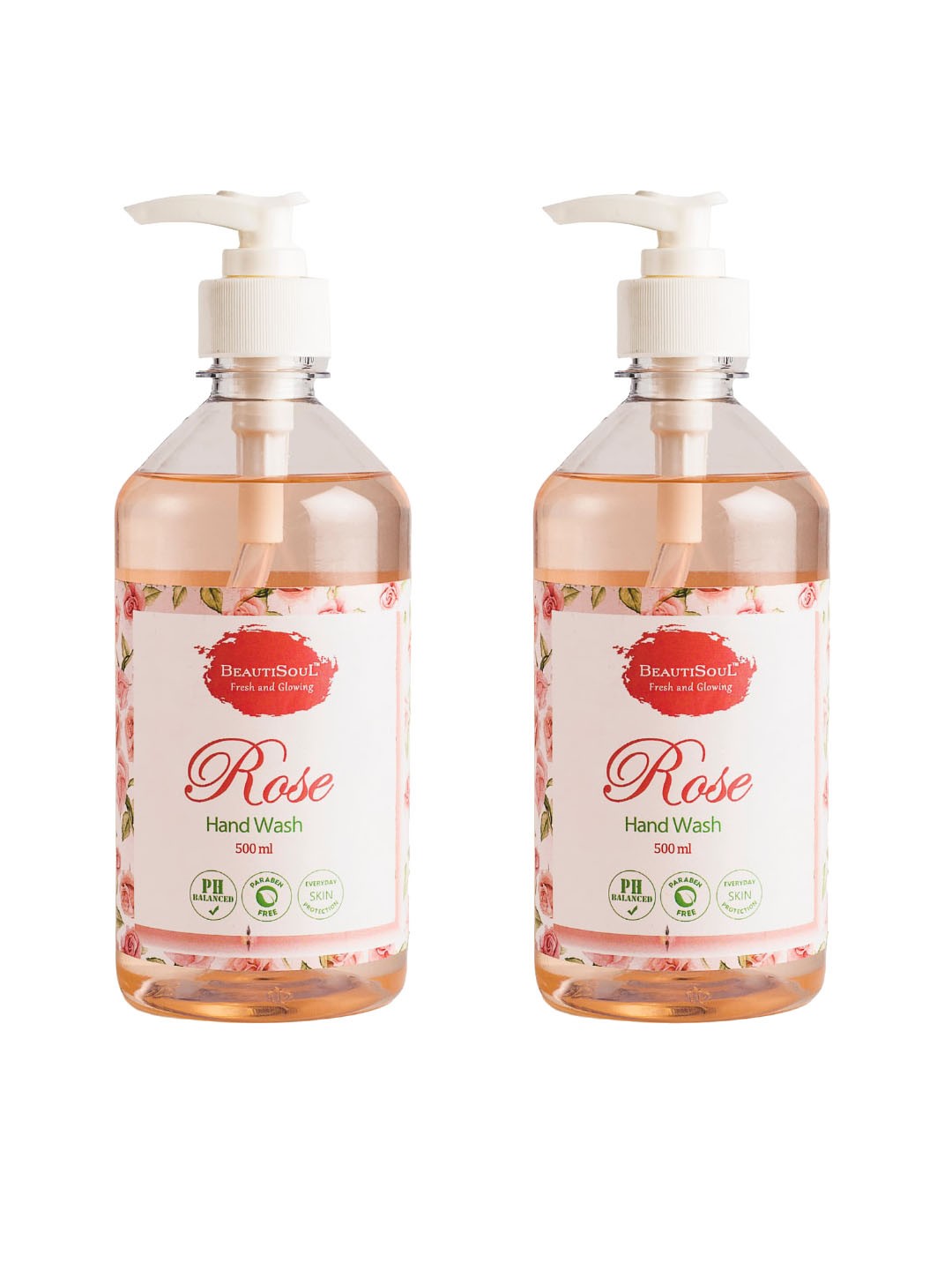 

Beautisoul Set of 2 Rose Handwash with Pure Rose & Glycerin, Pink