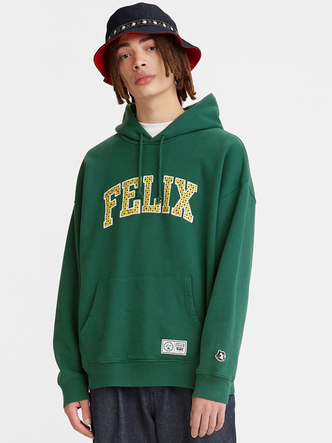 

Levis x Felix Men Green Printed Hooded Sweatshirt