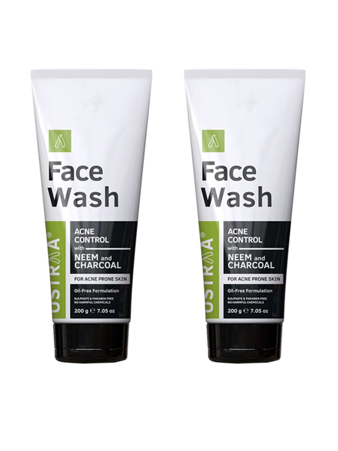 

Ustraa Pack of 2 Men Acne & Oil Control Face Wash 200g Each, Green