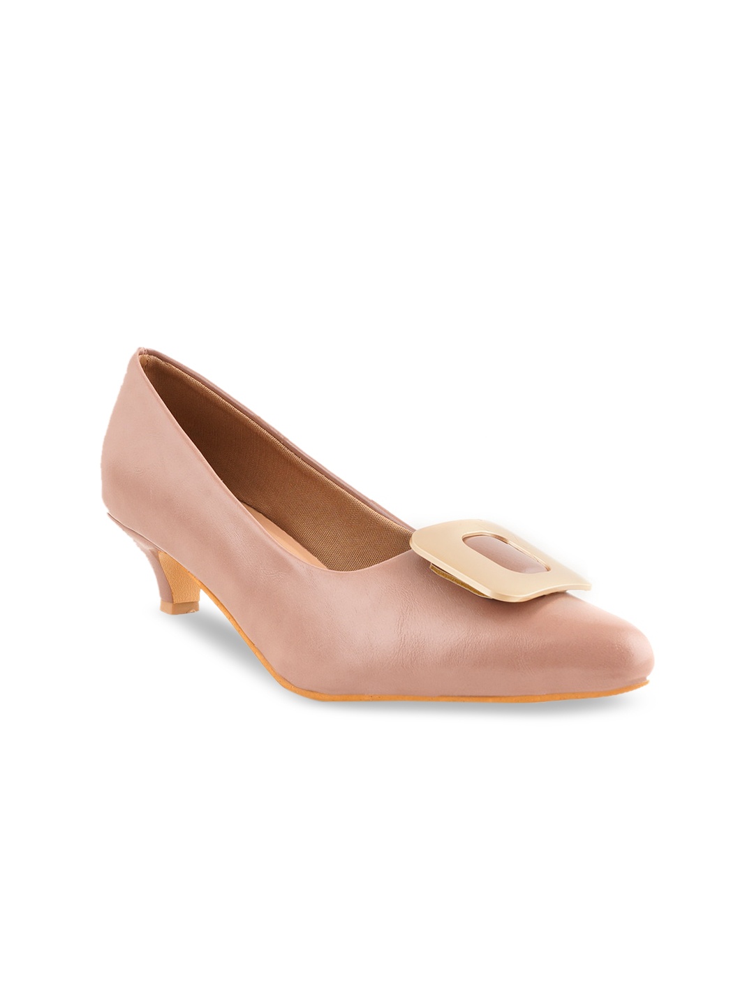 

SCENTRA Nude-Coloured Western Embellished Stiletto Pumps