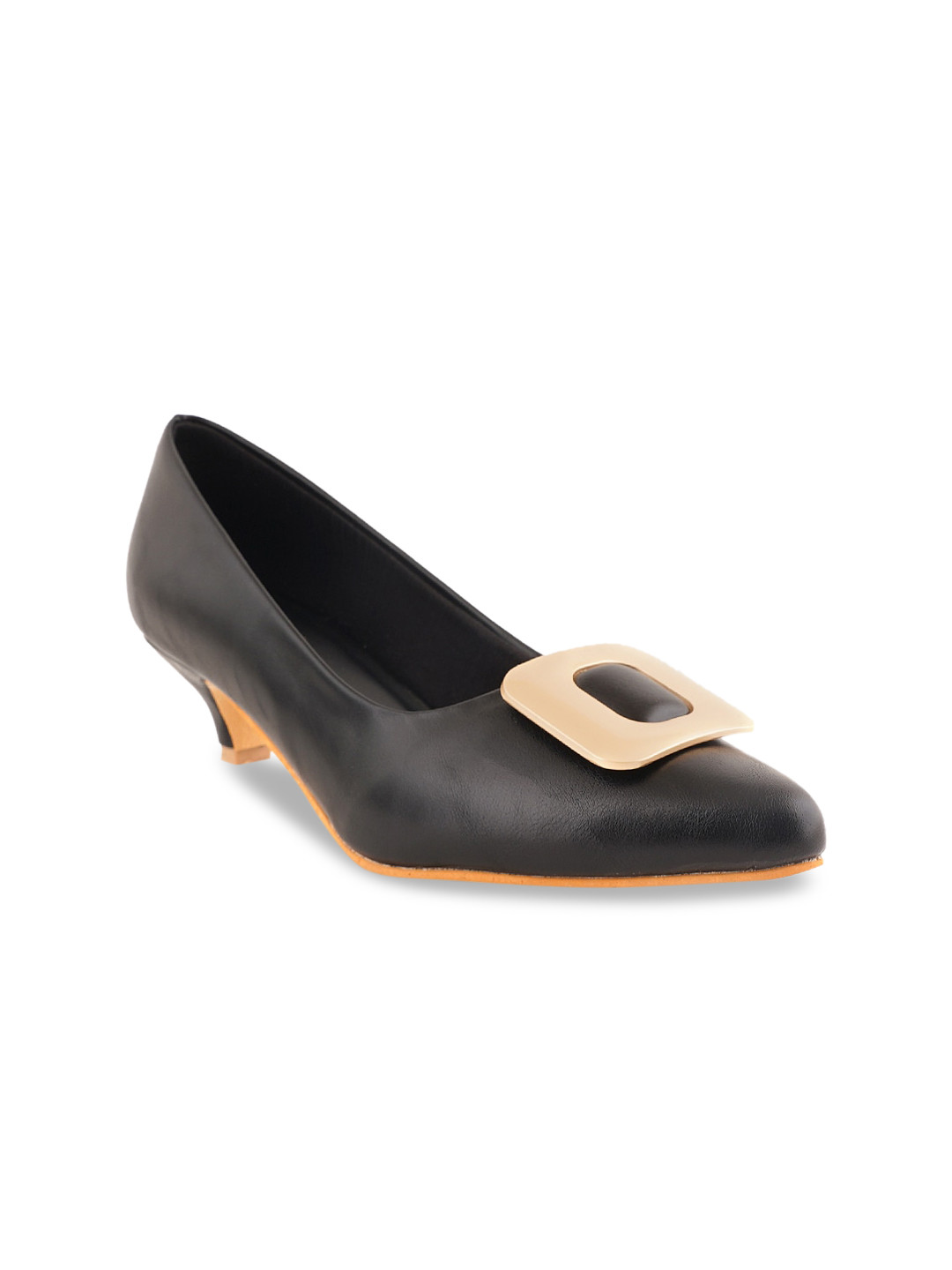 

SCENTRA Women Black Western-Embellished Pumps