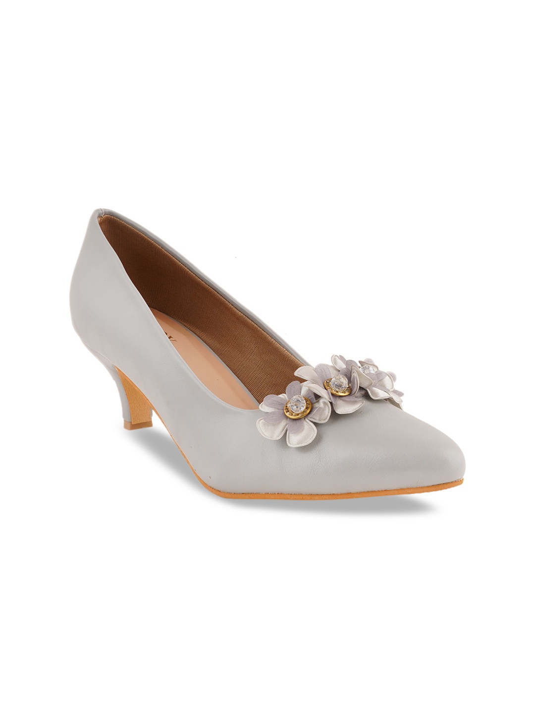 

SCENTRA Women Grey Western Embellished Pumps