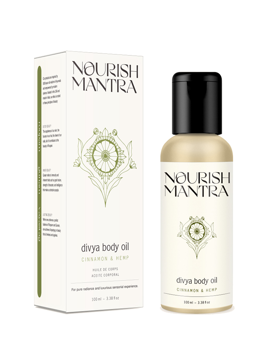 

Nourish Mantra Cinnamon & Hemp Divya Body Oil - 100 ml, White
