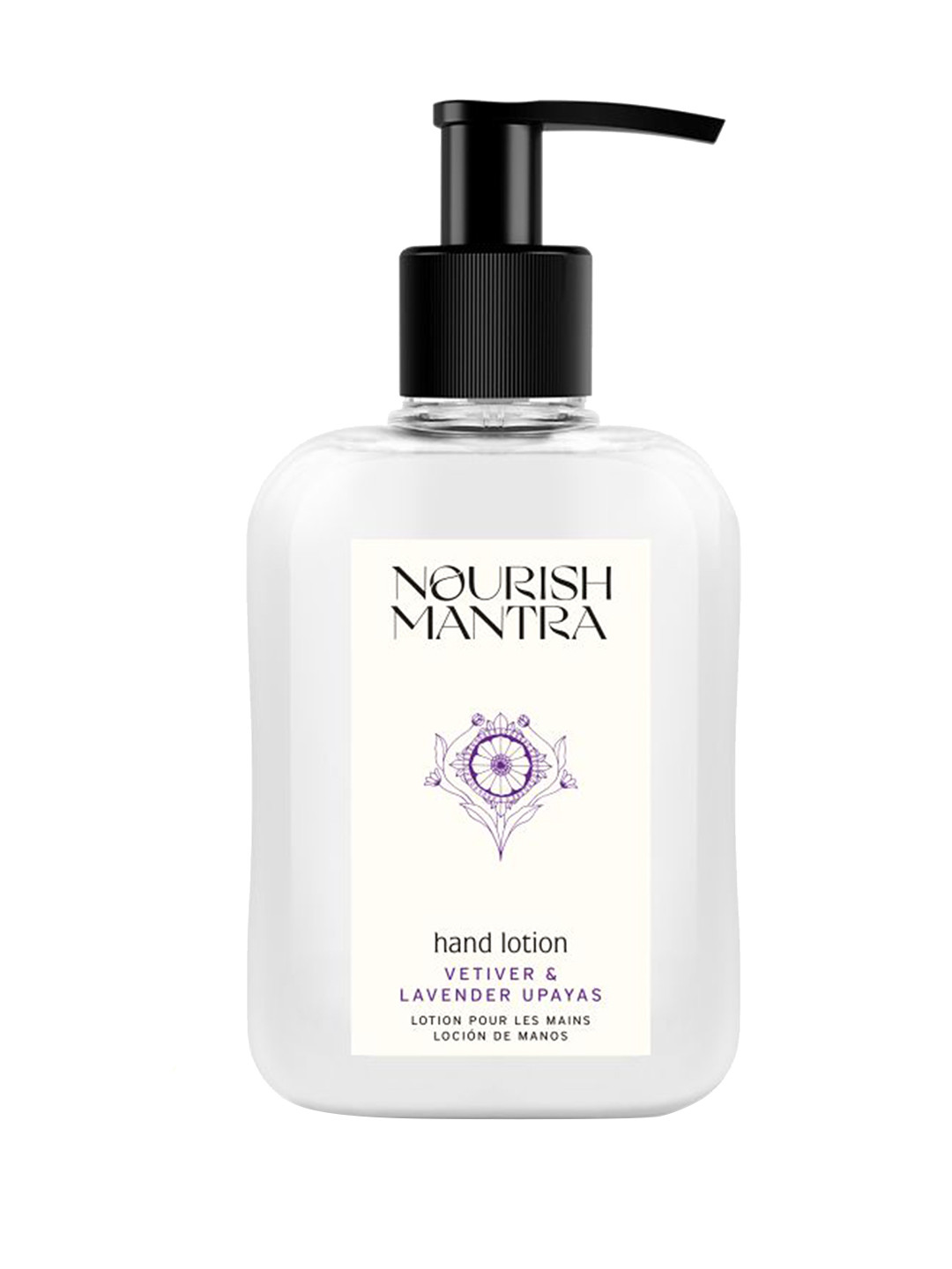 

Nourish Mantra Vetiver & Lavender Upayas Hand Lotion with Lavender Oil - 250 ml, White