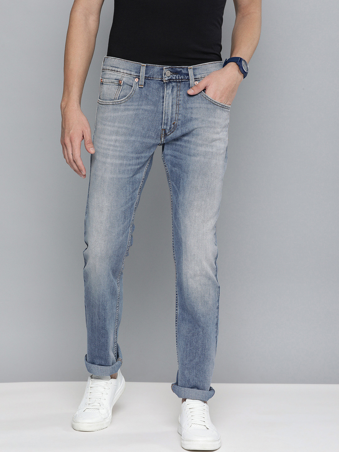 

Levis Men Blue 65504 Skinny Fit Heavy Fade Stretchable Jeans