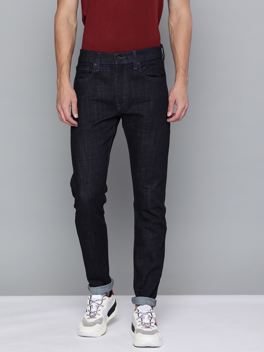 

Levis Men Navy Blue 512 Slim Tapered Fit Low-Rise Stretchable Jeans
