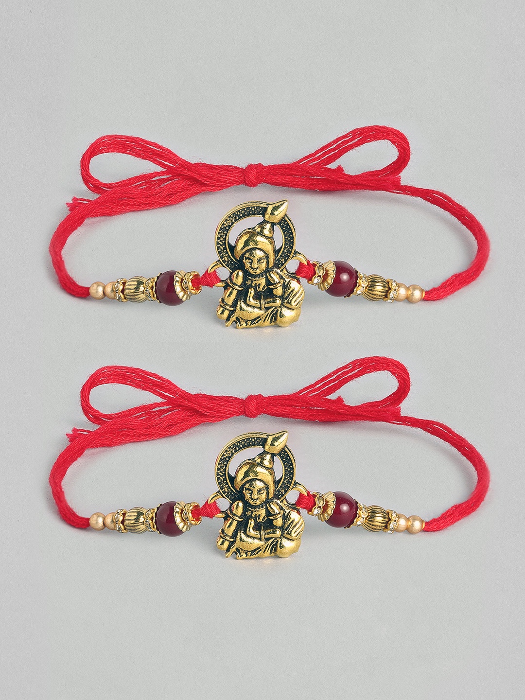 

I Jewels Men Set of 2 Bal Gopal Rakhis, Gold