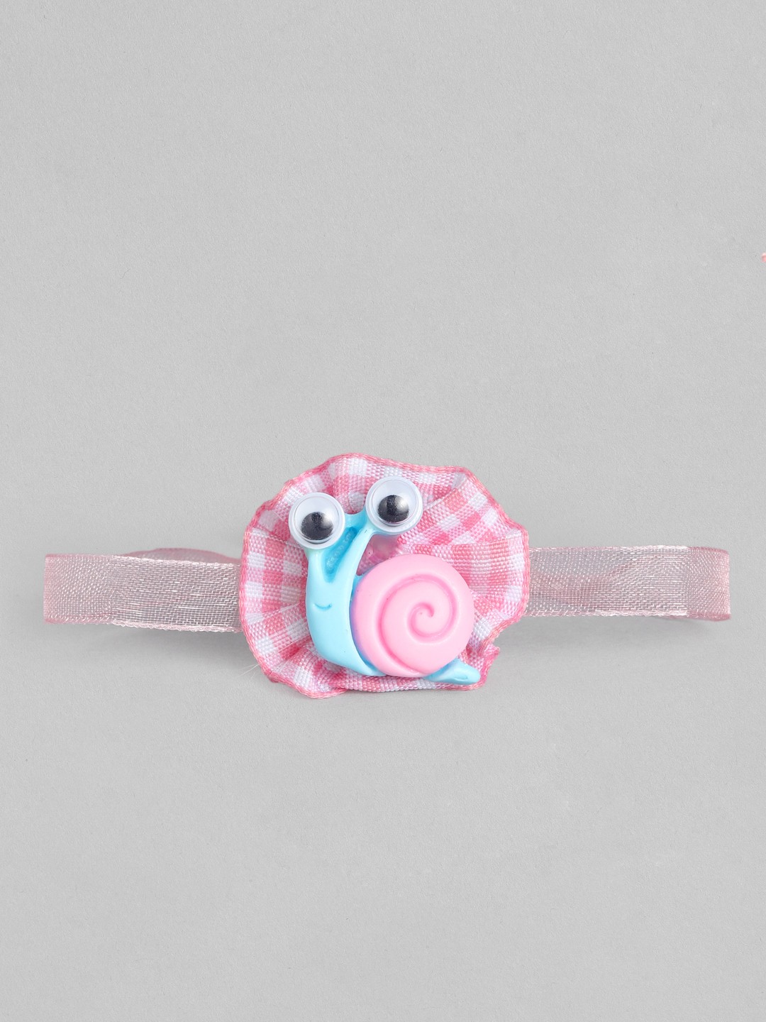 

I Jewels Boys Pink & Blue Handcrafted Snail Shaped Rakhi