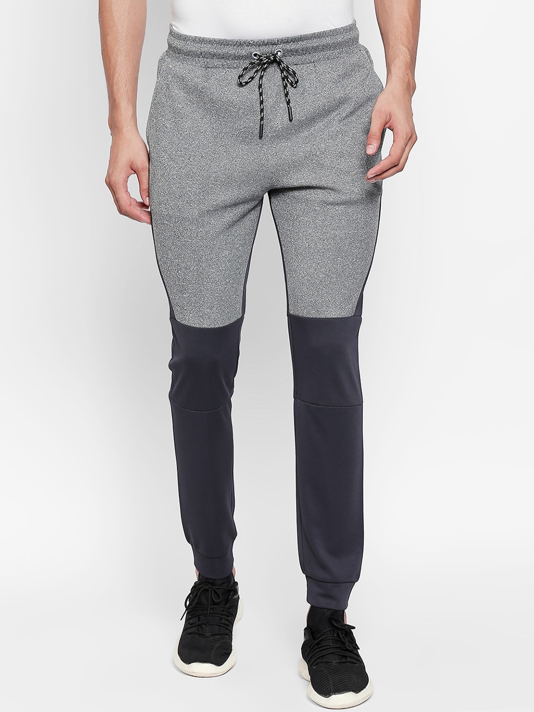 

Ajile by Pantaloons Men Grey Colorblocked Slim-Fit Track Pants