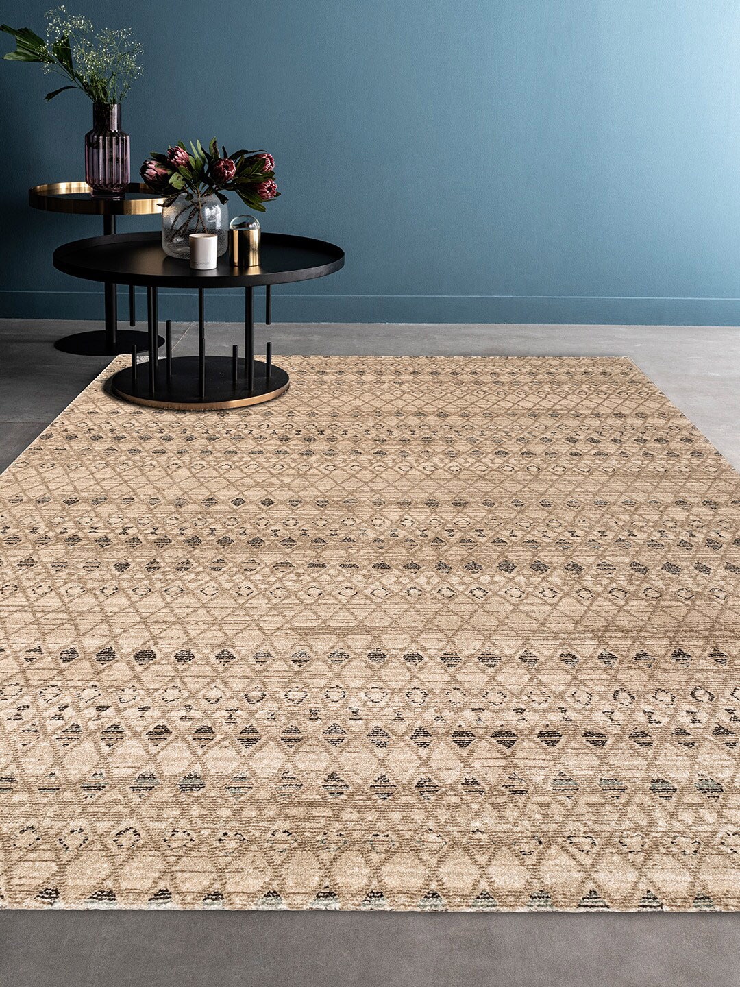 

DDecor Beige Printed Small Rug