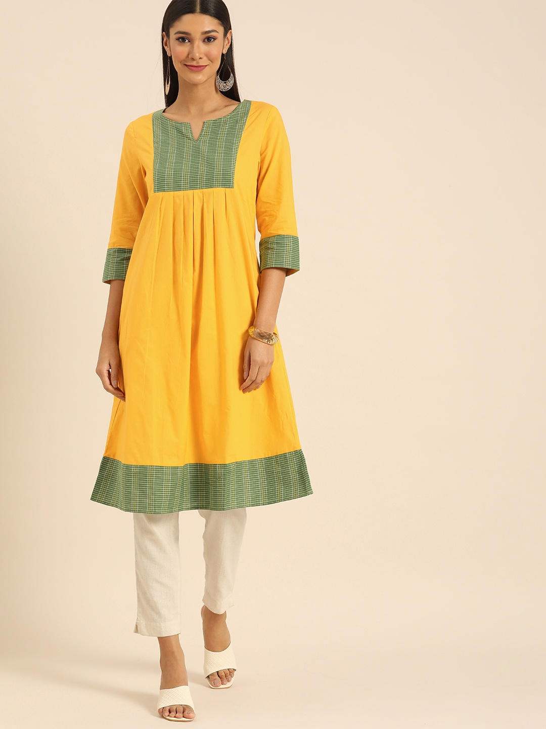 

Anouk Women Yellow Kurta