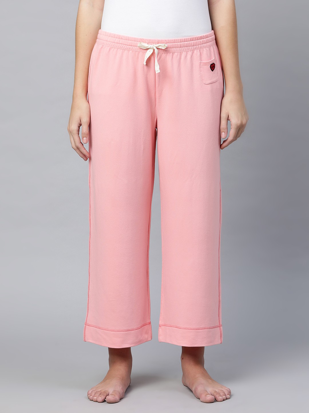

Chemistry Women Pink Solid Cropped Lounge Pants