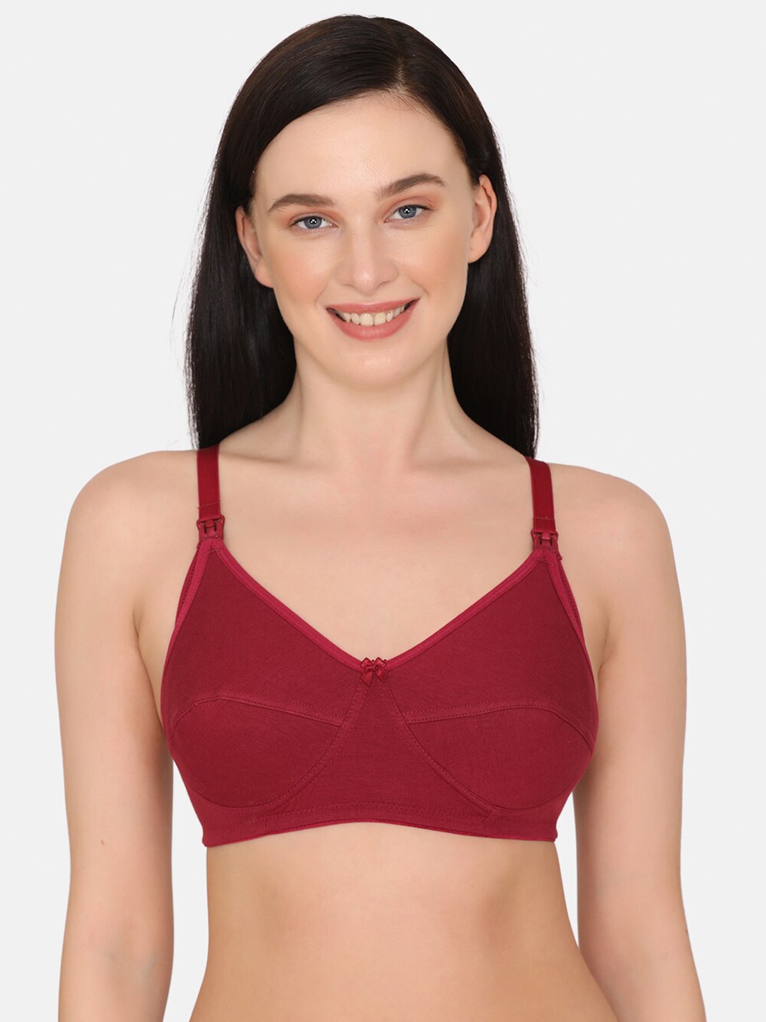 

Nejo Maroon Maternity Full Coverage Bra