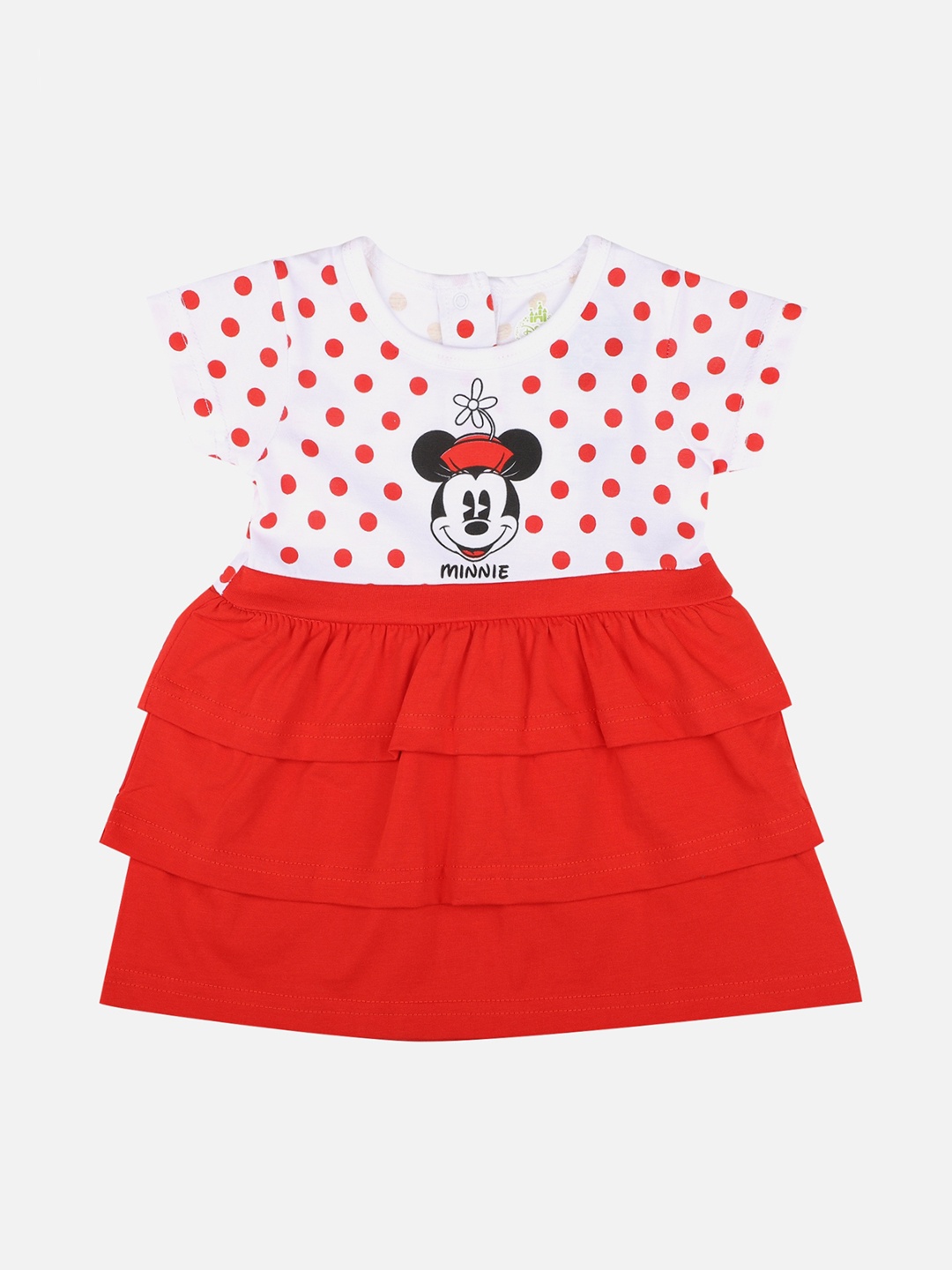 

Bodycare First White & Red Minnie Mouse Fit & Flare Dress