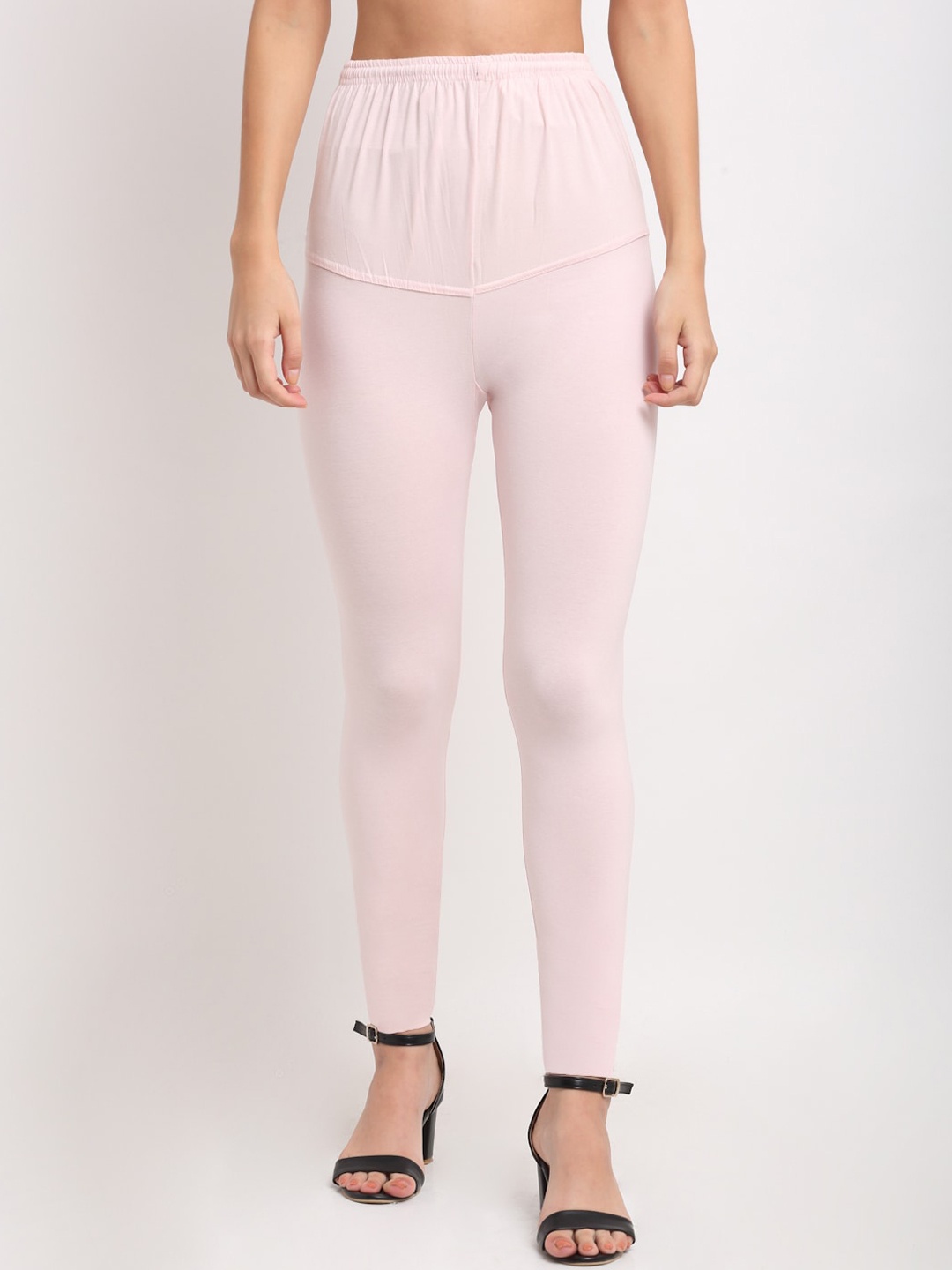 

NEUDIS Women Pink Solid Ankle-Length Leggings