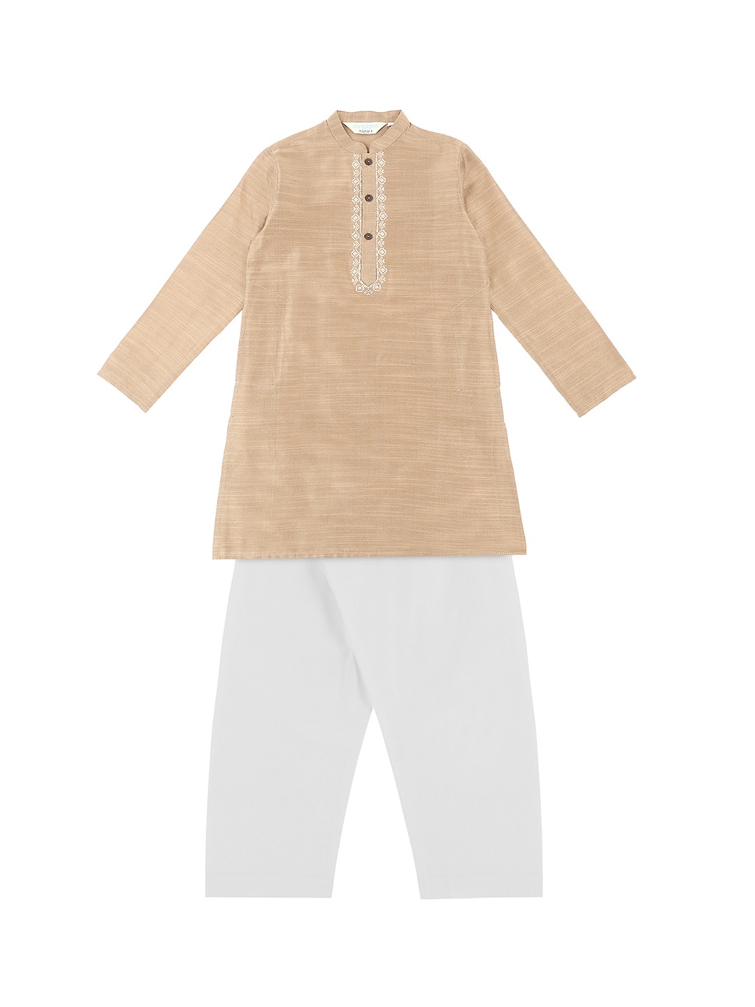 

indus route by Pantaloons Boys Beige Kurta with Pyjamas