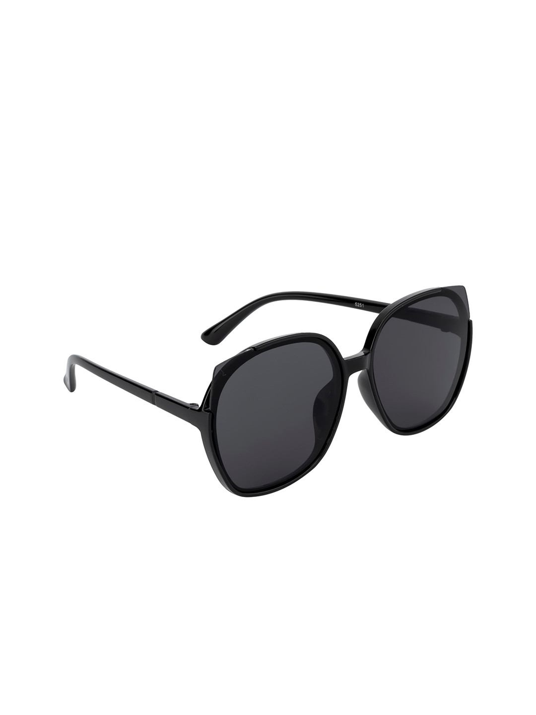 

Ted Smith Women Grey Lens & Black Square Sunglasses With UV Protected Lens