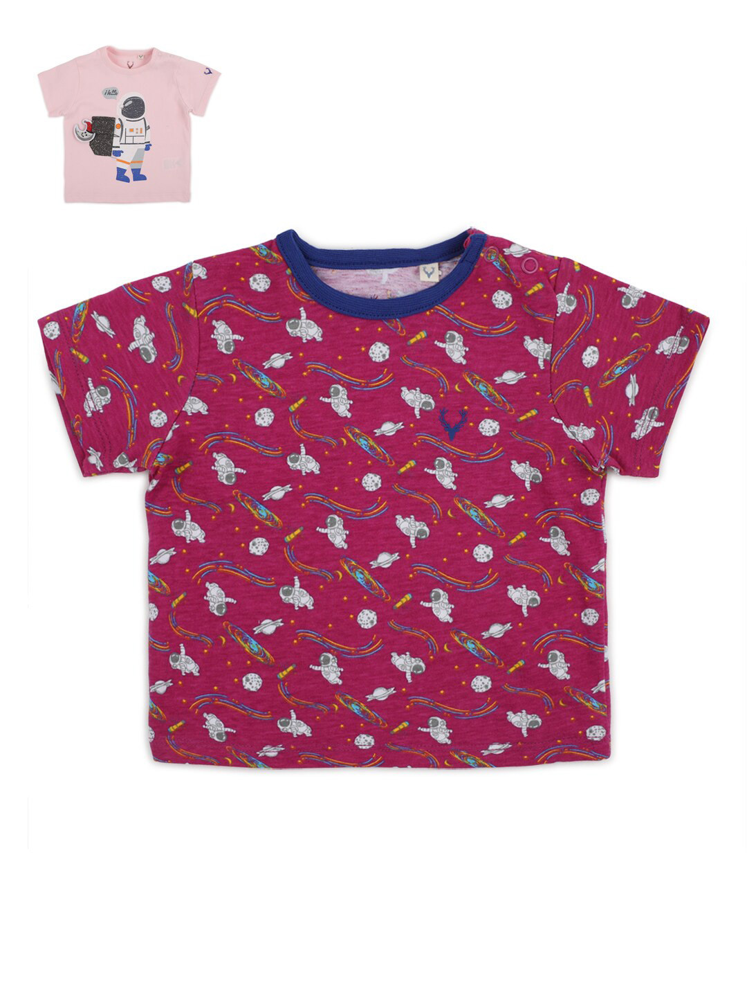 

Allen Solly Junior Boys Pack Of 2 Printed Pure Cotton T-shirt, Pink