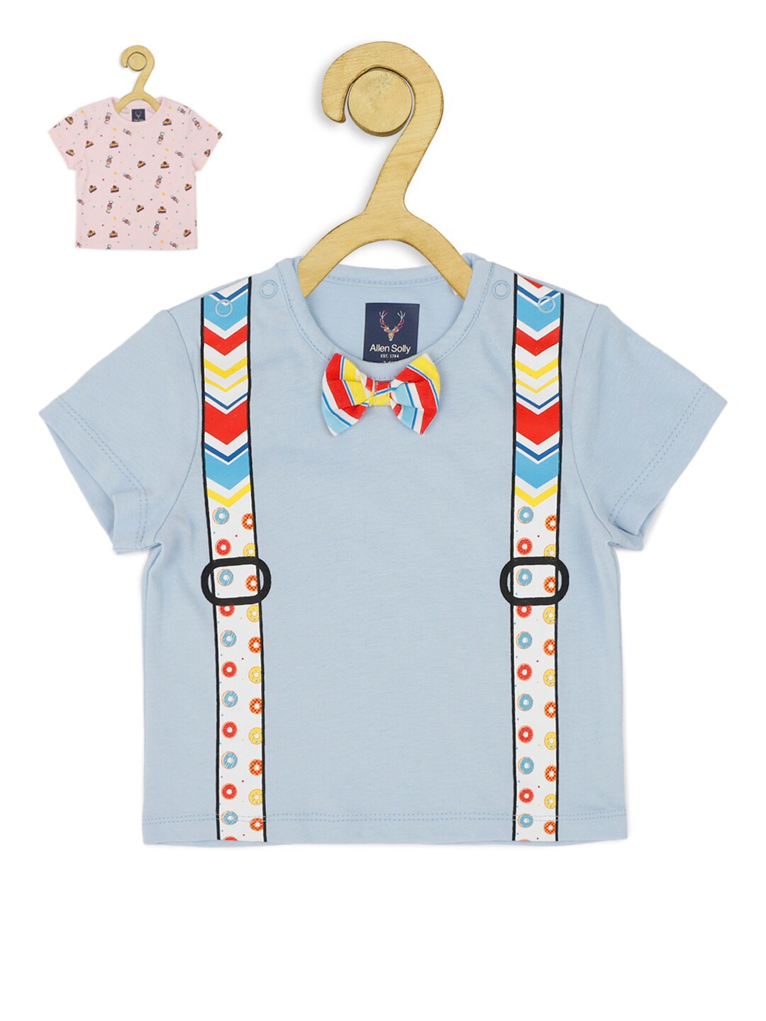 

Allen Solly Junior Boys Pack Of 2 Blue & Pink Printed T-shirt