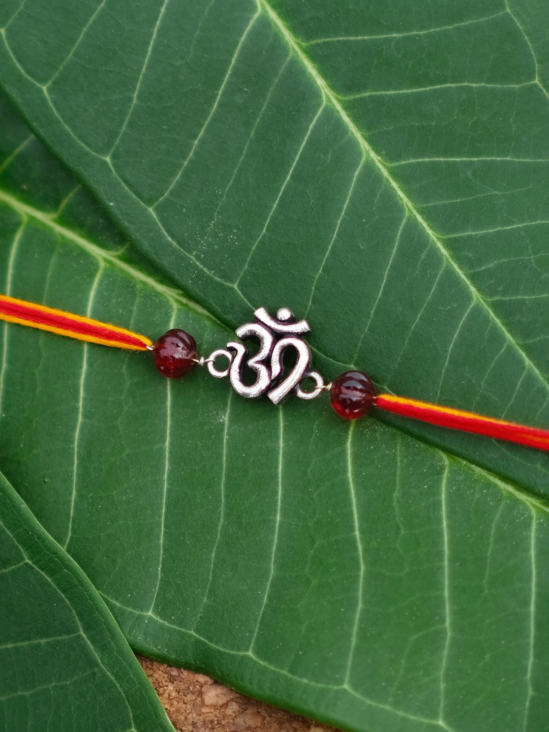 

Ayesha Men's Om Rakhi Bracelet, Silver