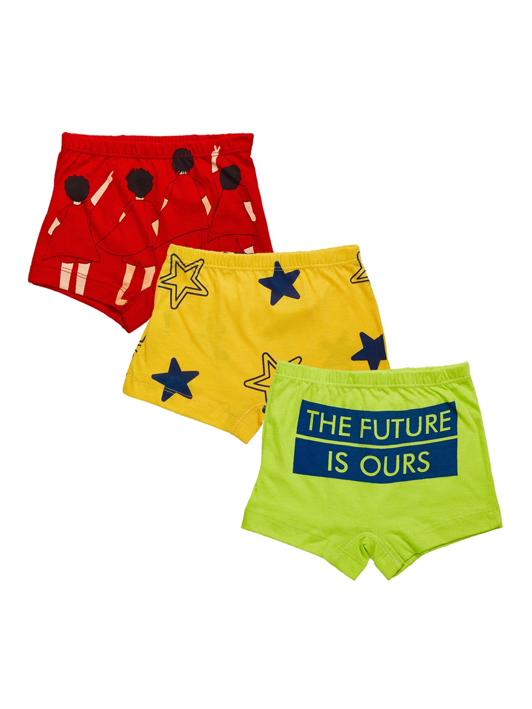 

You Got Plan B Boys Set of 3 Cotton Superboys Boxers, Red