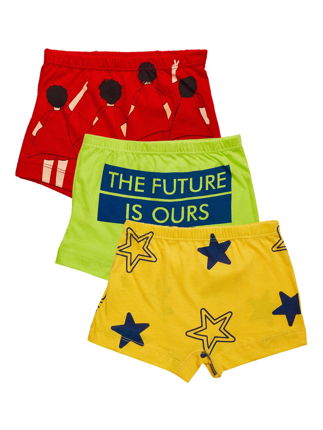 

You Got Plan B Boys Set of 3 Cotton Superboys Boxers, Red