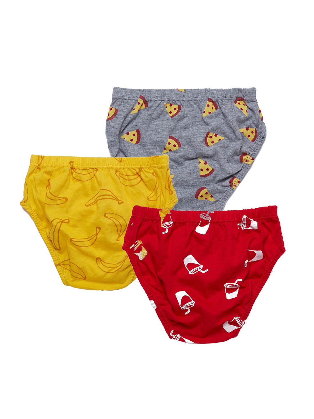 

You Got Plan B Boys Pack Of 3 Printed Pure Cotton Basic Briefs, Red