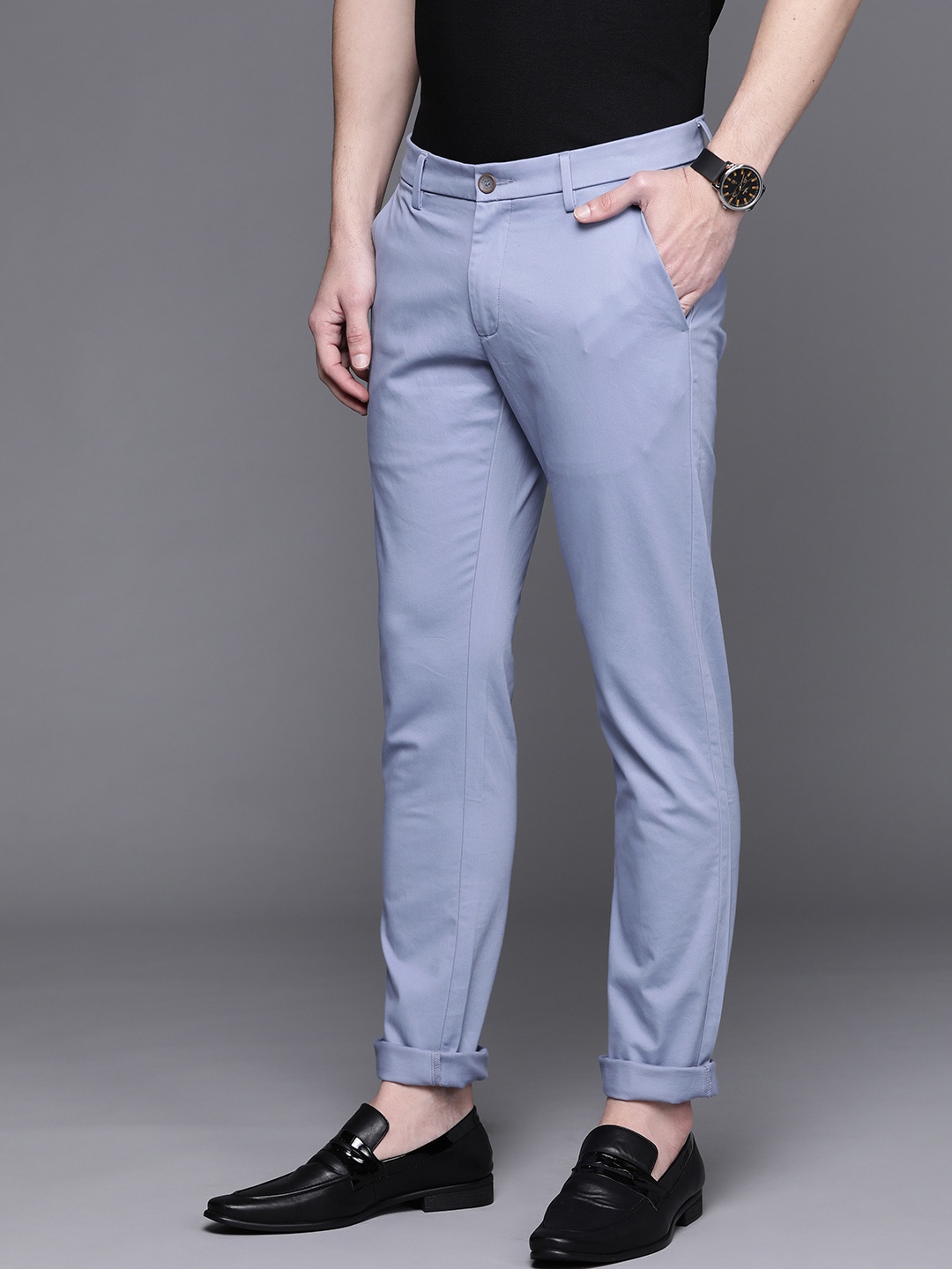 

Allen Solly Men Blue Slim Fit Trousers
